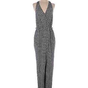 NWT BCBGeneration Black and White Jumpsuit Sleeveless Racerback Size Small